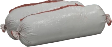 Representative roll of commercial raw dog food